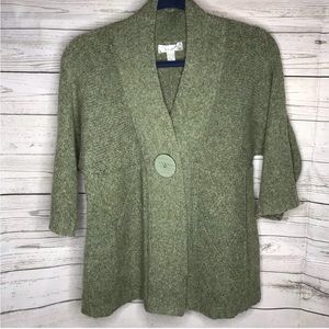 Dress Barn cardigan sweater , 1/2 sleeve , size 14/16 .